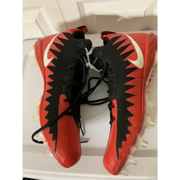 New Nike Alpha Menace Pro Mid Football Cleats Red/Black (922813-018) Men Size 16 - Picture 7 of 10